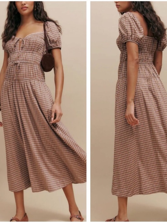 Reformation Dresses & Skirts - NWT REFORMATION Rhett Gingham Puff Dress